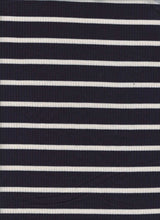 Load image into Gallery viewer, KNT-1727-4x2 Poly Rayon Spandex Yarn Dye Rib Stripe