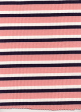Load image into Gallery viewer, KNT-50206-4x2 Poly Rayon Spandex Yarn Dye Rib Stripe
