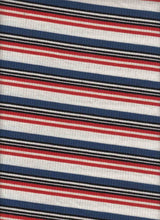 Load image into Gallery viewer, KNT-2213--4x2 Poly Rayon Spandex Yarn Dye Rib Stripe
