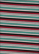 Load image into Gallery viewer, KNT-2200-50409-4x2 Poly Rayon Spandex Yarn Dye Rib Stripe
