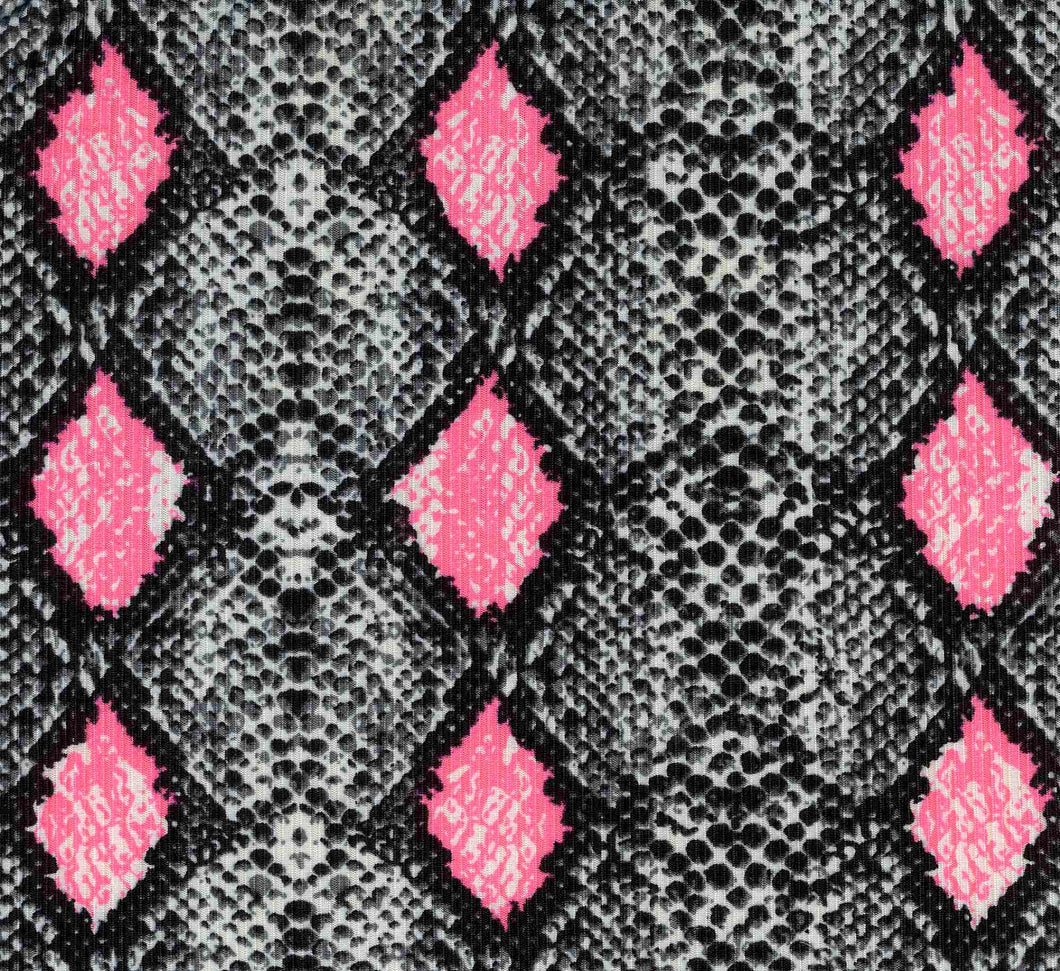 P2243-AN50708--Poly Span Yummy Rib Snake Print