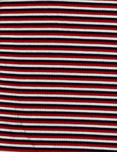 Load image into Gallery viewer, KNT-2053--4x2 Poly Rayon Spandex Yarn Dye Rib Stripe
