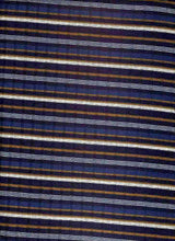 Load image into Gallery viewer, KNT-3375 NAVY/CARAMEL RIB STRIPES HACHI KNITS
