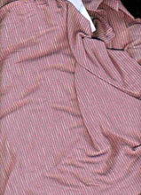 Load image into Gallery viewer, KNT-2006 MAUVE LT/IVORY JERSEY STRIPES RAYON SPANDEX KNITS

