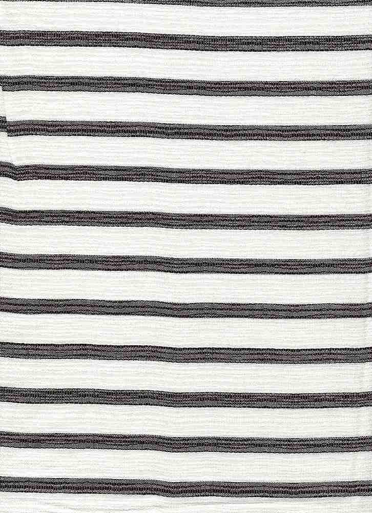 POP-2368 IVORY/BLACK WOVENS YARN DYE STRIPES