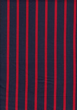 Load image into Gallery viewer, D2052-ST50217 C18 NAVY/RED BRUSH PRINT STRIPES
