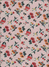 Load image into Gallery viewer, P2243-FL3577 C13 BLUSH/RUST RIB PRINT FLORAL

