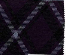 Load image into Gallery viewer, KNT-3376 C9 EGGPLNT/BK KNITS PLAIDS DOUBLE
