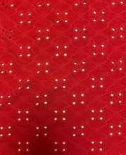 Load image into Gallery viewer, K3002-100 RED KNIT EYELET SOLID
