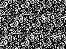 Load image into Gallery viewer, D2052-FL51289 C1 BLACK/WHT BRUSH PRINT FLOWERS DTY
