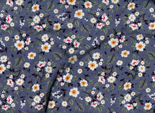 Load image into Gallery viewer, D2052-FL51472 C5 DENIM/YELLOW BRUSH PRINT FLOWERS DTY

