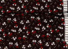 Load image into Gallery viewer, D2052-FL51476 C7 BLACK/RED BRUSH PRINT FLOWERS DTY
