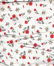 Load image into Gallery viewer, D2052-FL51488 C1 IVORY/RED BRUSH PRINT FLOWERS DTY

