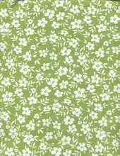 Load image into Gallery viewer, D2052-FL51483 C17 GREEN/IVORY BRUSH PRINT FLOWERS DTY
